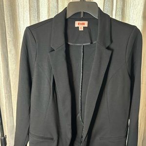 Evri black long sleeve open front blazer